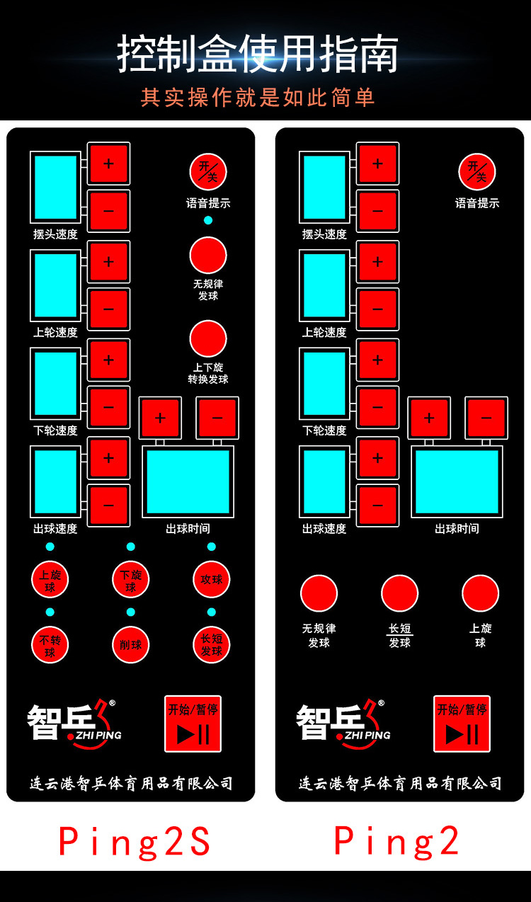 智乒發(fā)球機控制盒pings和ping2s